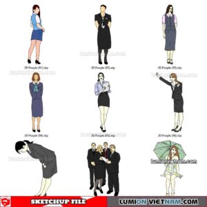 230102. 2D People Sketchup Models