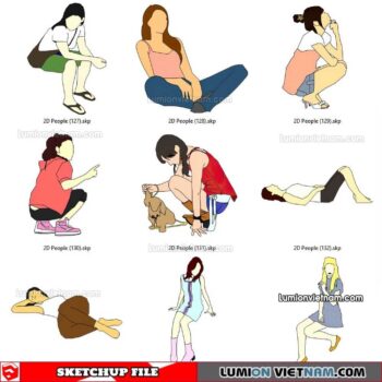 230102. 2D People Sketchup Models