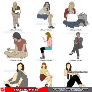 230102. 2D People Sketchup Models