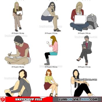 230102. 2D People Sketchup Models