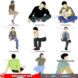 230102. 2D People Sketchup Models
