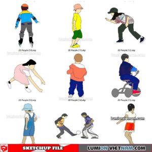 230102. 2D People Sketchup Models