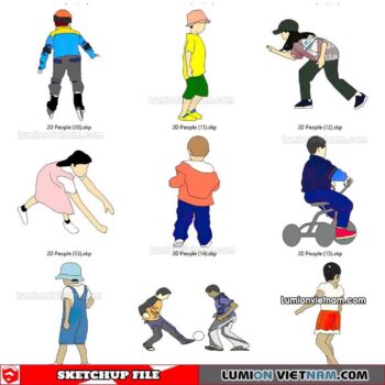 230102. 2D People Sketchup Models