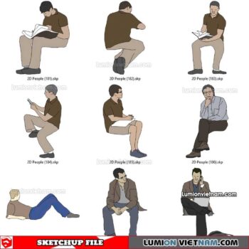 230102. 2D People Sketchup Models