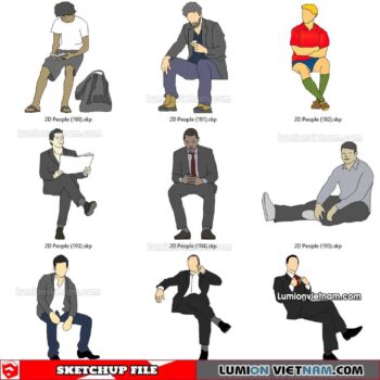 230102. 2D People Sketchup Models