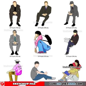 230102. 2D People Sketchup Models