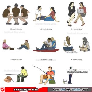 230102. 2D People Sketchup Models
