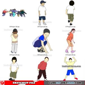 230102. 2D People Sketchup Models