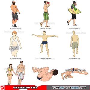 230102. 2D People Sketchup Models