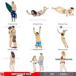 230102. 2D People Sketchup Models