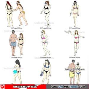 230102. 2D People Sketchup Models