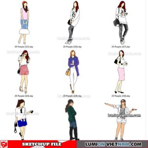 230102. 2D People Sketchup Models