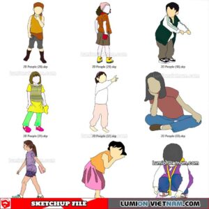 230102. 2D People Sketchup Models
