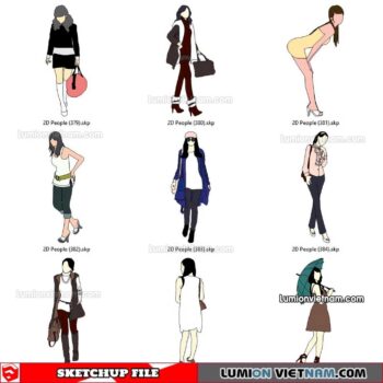 230102. 2D People Sketchup Models