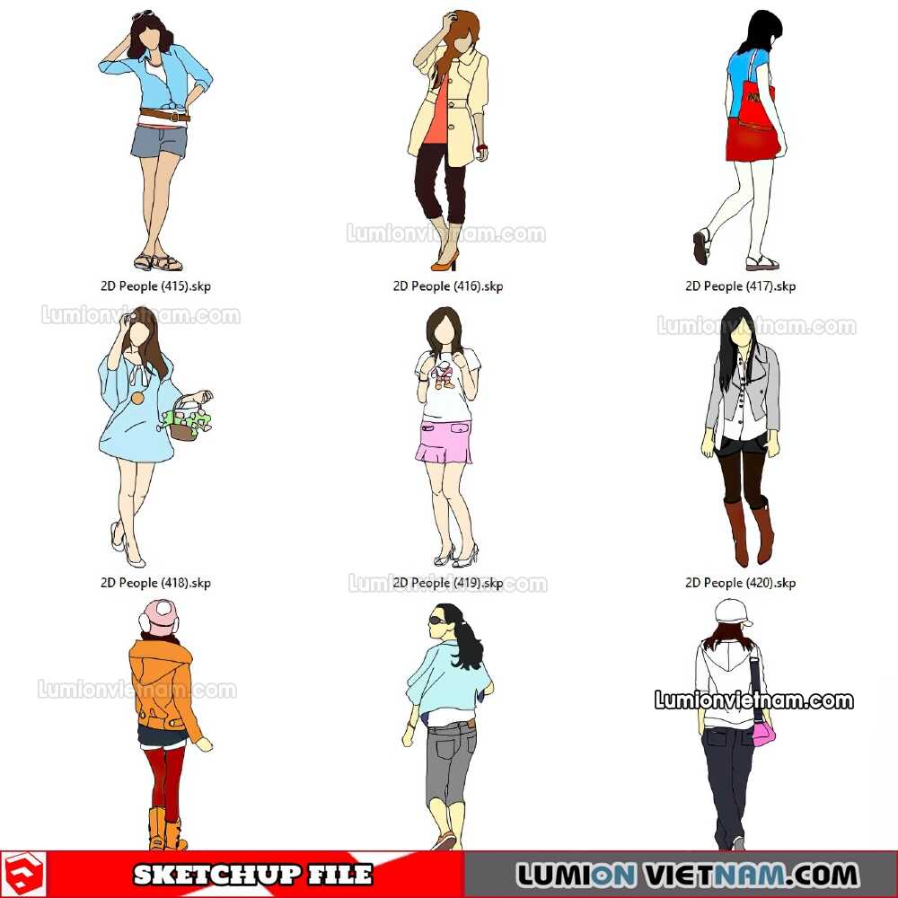 230102-2D-People-(47)-Sketchup-Models