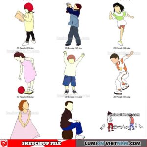 230102. 2D People Sketchup Models