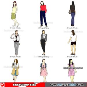 230102. 2D People Sketchup Models