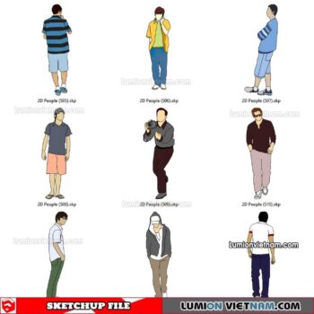 230102. 2D People Sketchup Models