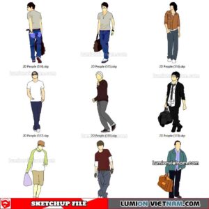 230102. 2D People Sketchup Models