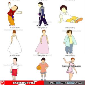 230102. 2D People Sketchup Models