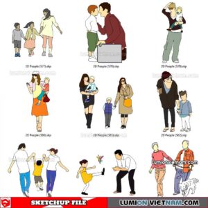230102. 2D People Sketchup Models