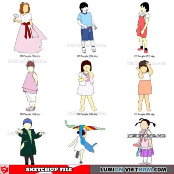 230102. 2D People Sketchup Models