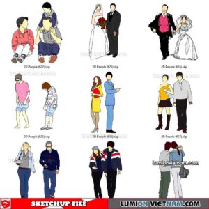 230102. 2D People Sketchup Models