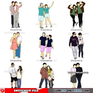 230102. 2D People Sketchup Models