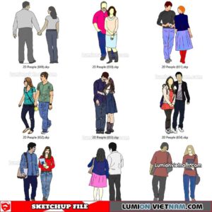 230102. 2D People Sketchup Models