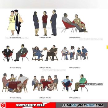 230102. 2D People Sketchup Models
