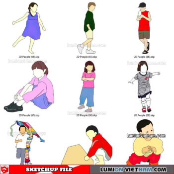 230102. 2D People Sketchup Models