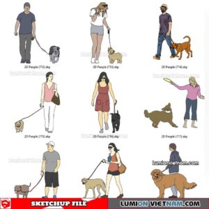 230102. 2D People Sketchup Models
