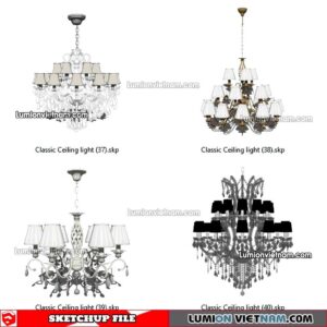 221912. Classic Ceiling light Sketchup Models