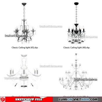 221912. Classic Ceiling light Sketchup Models
