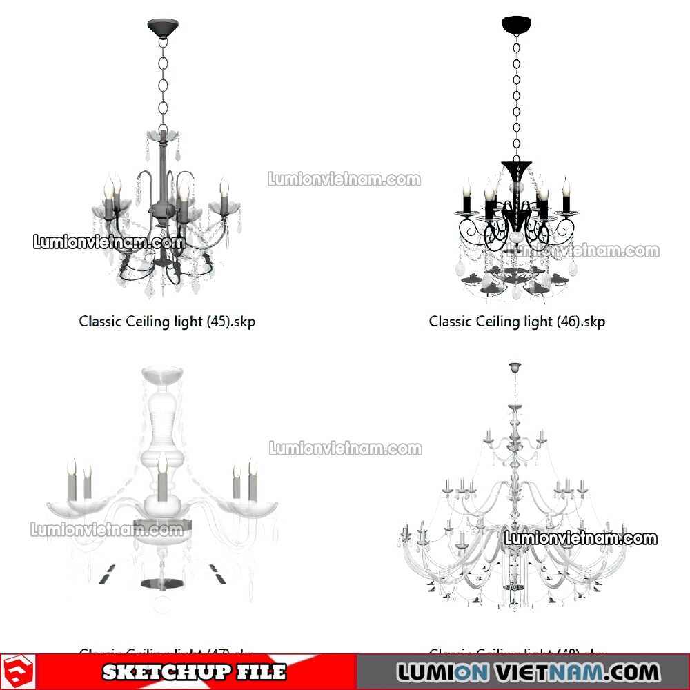 230105-Classic-Ceiling-Light-(12)-Sketchup-Models