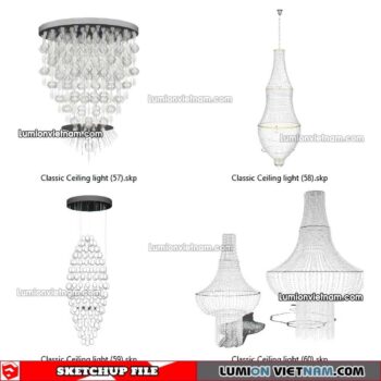 221912. Classic Ceiling light Sketchup Models