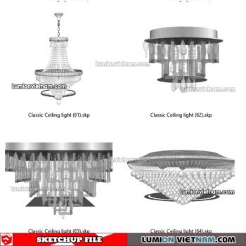 221912. Classic Ceiling light Sketchup Models