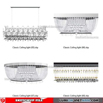 221912. Classic Ceiling light Sketchup Models