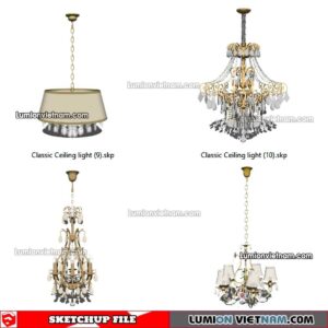 221912. Classic Ceiling light Sketchup Models