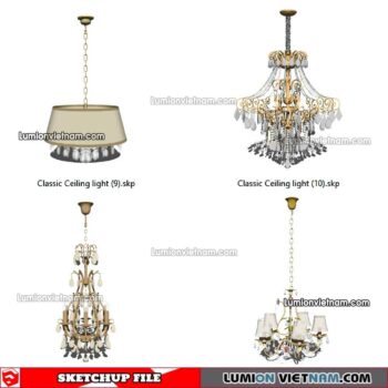 221912. Classic Ceiling light Sketchup Models