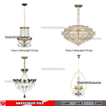 221912. Classic Ceiling light Sketchup Models