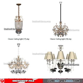 221912. Classic Ceiling light Sketchup Models