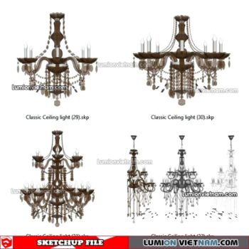 221912. Classic Ceiling light Sketchup Models