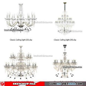 221912. Classic Ceiling light Sketchup Models
