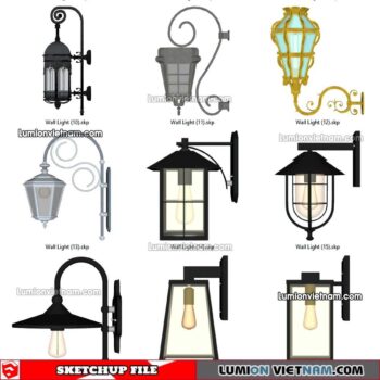 221912. Classic Wall Light Sketchup Models