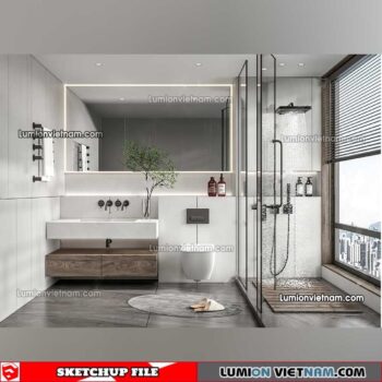 23012023. Bathroom Sketchup Interior Model