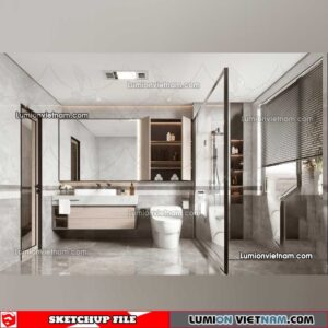 23012023. Bathroom Sketchup Interior Model