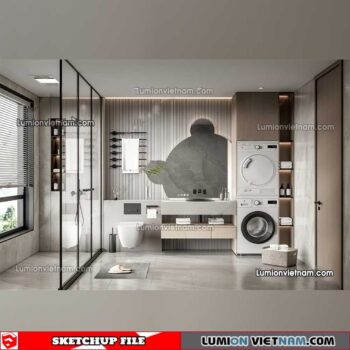 23012023. Bathroom Sketchup Interior Model