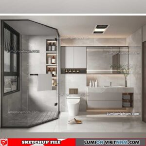 23012023. Bathroom Sketchup Interior Model