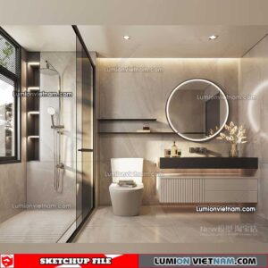 23012023. Bathroom Sketchup Interior Model